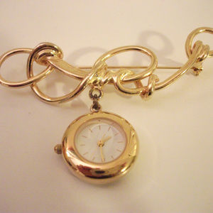 MONET VINTAGE DESIGNER WATCH PIN BROOCH JEWELRY